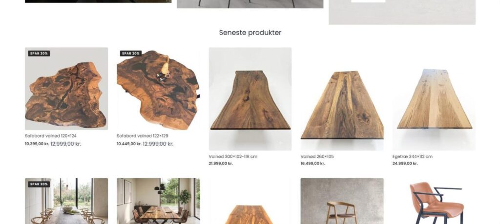 GH WooD: oversigt over seneste produkter i webshoppen