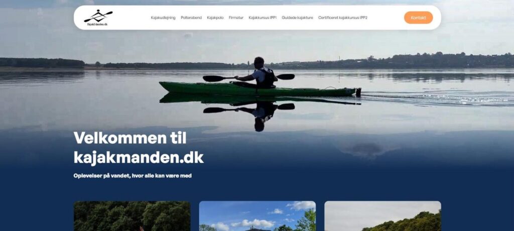 Forsiden på kajakmanden.dk