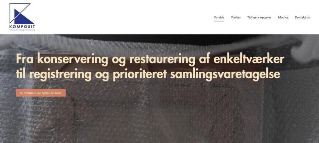 Forsiden på kompositbevaring.dk