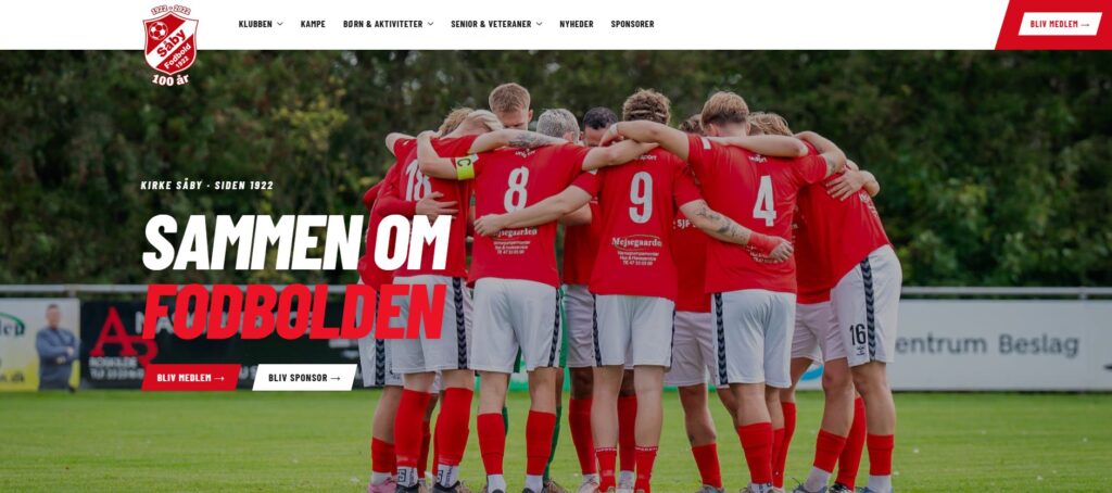 Forsiden på saabyfodbold.dk