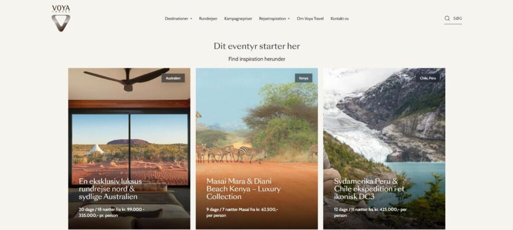 Voya Travel: udvalgte rejser